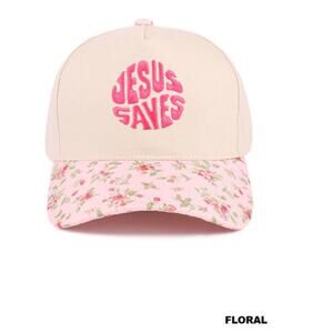ZENANA CHRISTIAN JESUS SAVES TWO TONE COTTON HAT BASEBALL CAP TAN NEW CASUAL